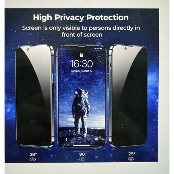 For iPhone 16 Pro 9h Tempered Glass Privacy Screen Protector - Picture 6 of 6